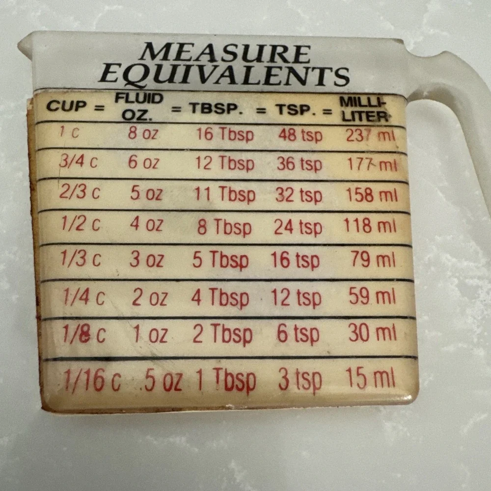VTG Conimar  Corporation  Conversion Chart Refrigerator Magnet Measuring Cup